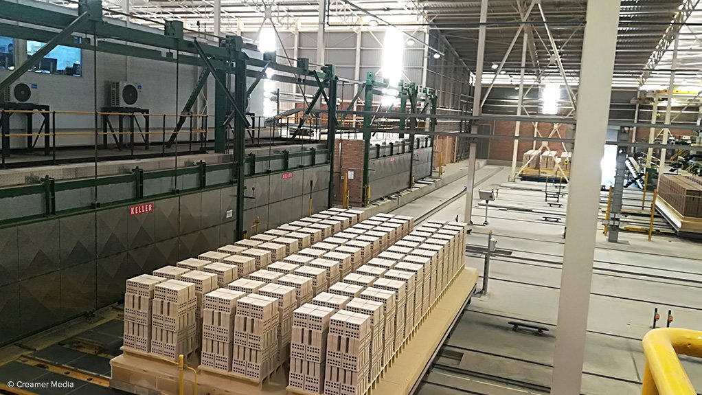 An image showing bricks inside Corobrick's new Kwastina factory