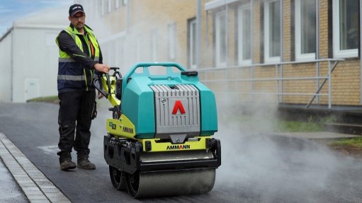 Image of the updated Ammann ARW 65 roller being used on a road surface