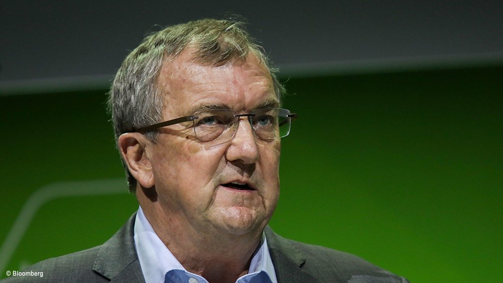 Barrick Gold CEO Mark Bristow speaking at the Mining Indaba in Cape Town.