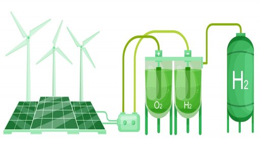 Image of hydrogen production using renewable-energy sources