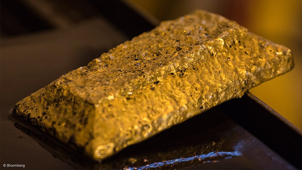 Image of a hammered gold bar