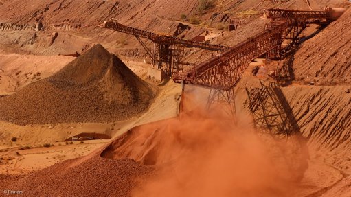 Image shows iron-ore operations in the Pilbara