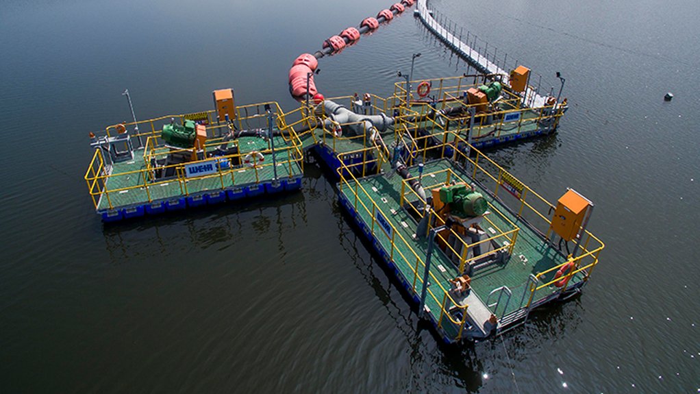 Image of a pontoon and barge