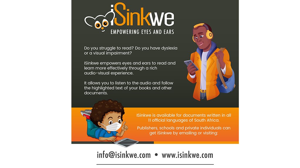 Advert for the CSIR iSinkwe app developed to facilitate literacylearning