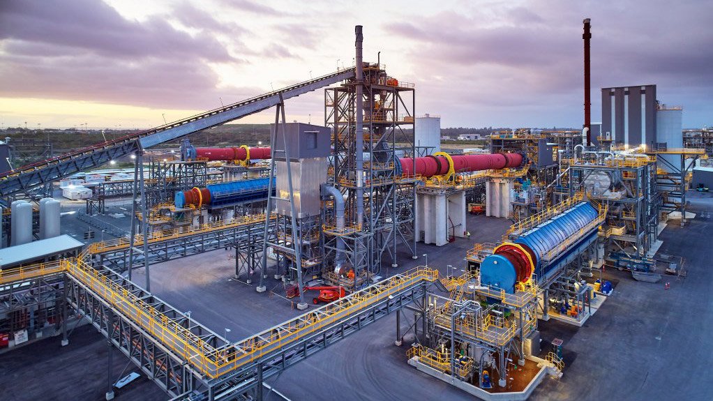 Image shows the lithium hydroxide refinery at Kwinana