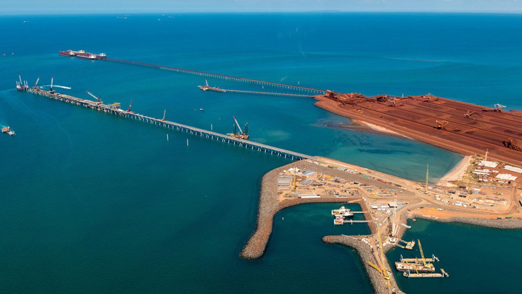 Image shows Rio's Pilbara ports operations 