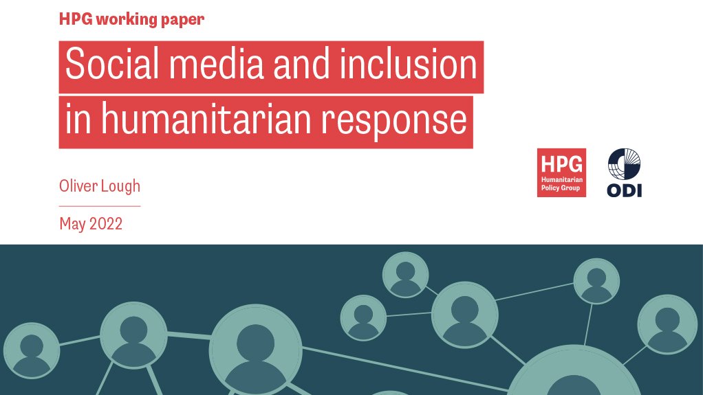 Social media and inclusion in humanitarian response