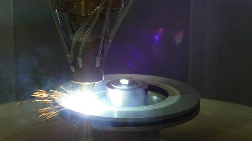 Image of brake pad being welded to show that Weartech supplies a range of laser cladding equipment 