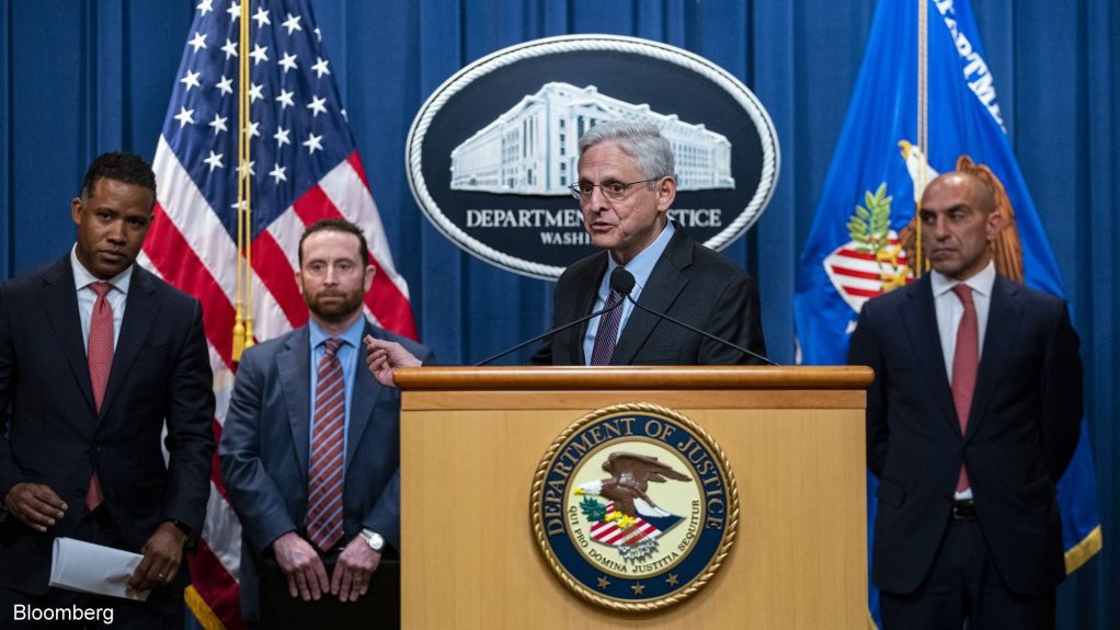 Merrick Garland, US attorney general, speaks during a news conference on the Foreign Corrupt Practices Act at the Department of Justice, in Washington, D.C., on Tuesday, May 24, 2022. 