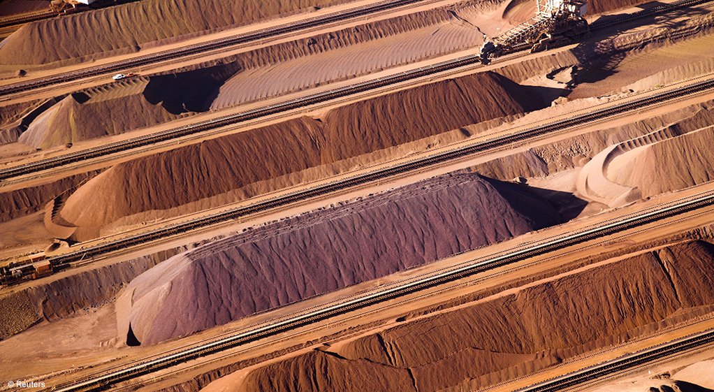 Image of iron-ore stockpiles