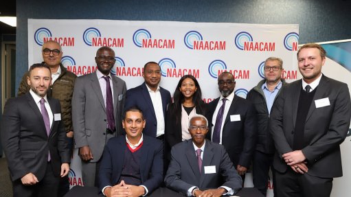 Naacam CEO Renai Moothilal (bottom left) and IFC regional director Kevin Njiraini (bottom right) alongside partners of the matchmaking platform