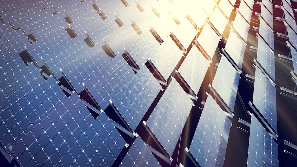 Image of sunlit solar panels