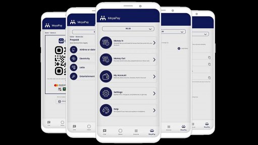 Image of a three mobile phones showing the MoyaApp which is a locally developed data free application