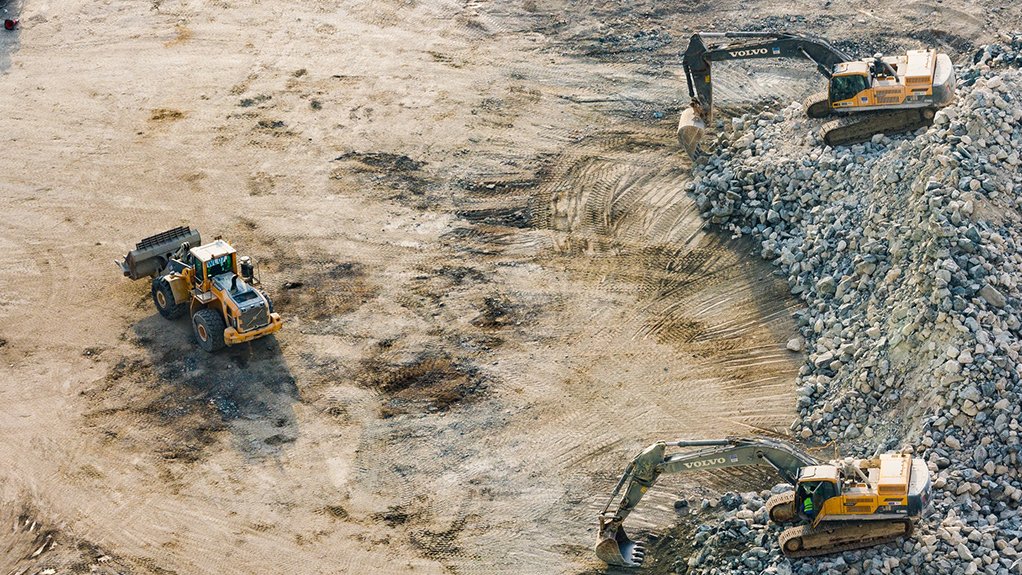 A photo of bioremediation being implemented at a mine site