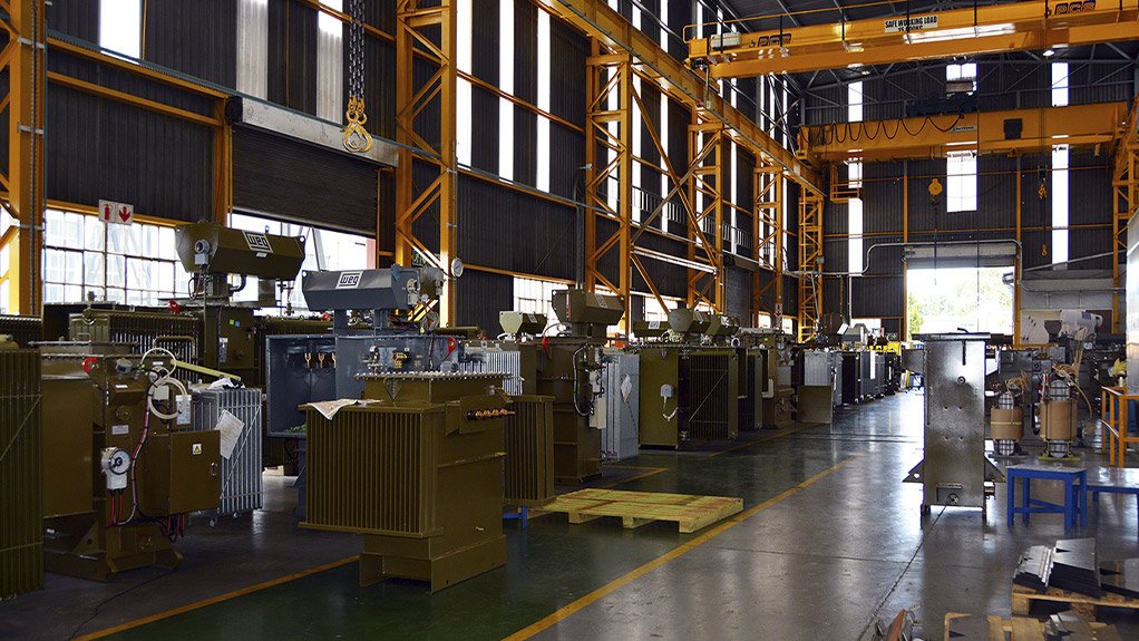 Local transformer manufacturing at Zest WEG's facility in Wadeville.