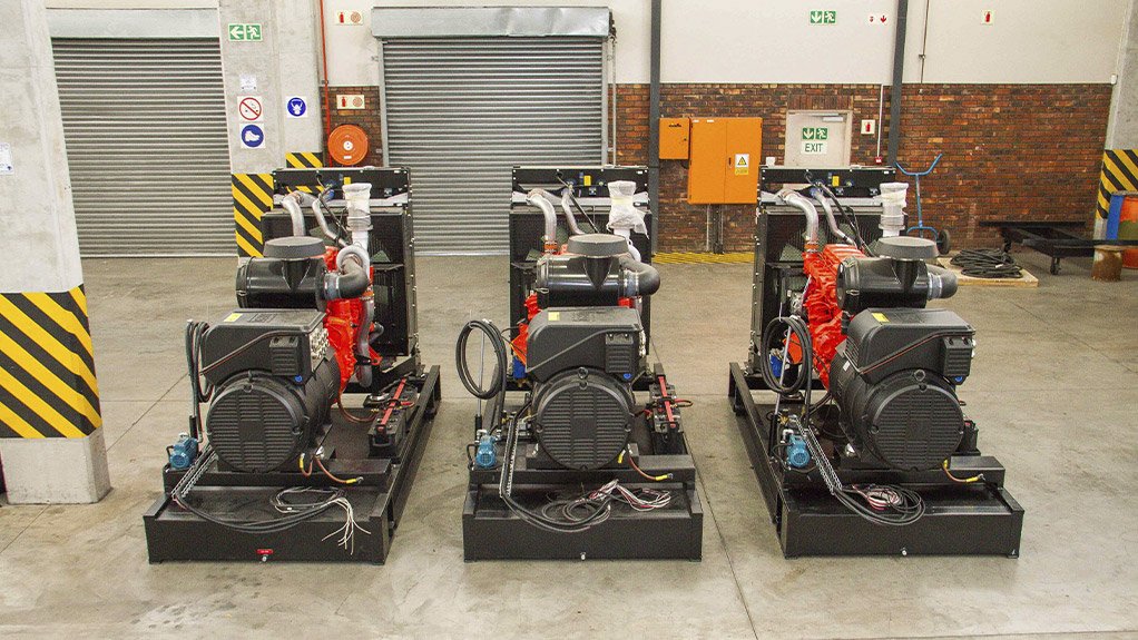 Generators at the Zest WEG manufacturing facility in Cape Town.