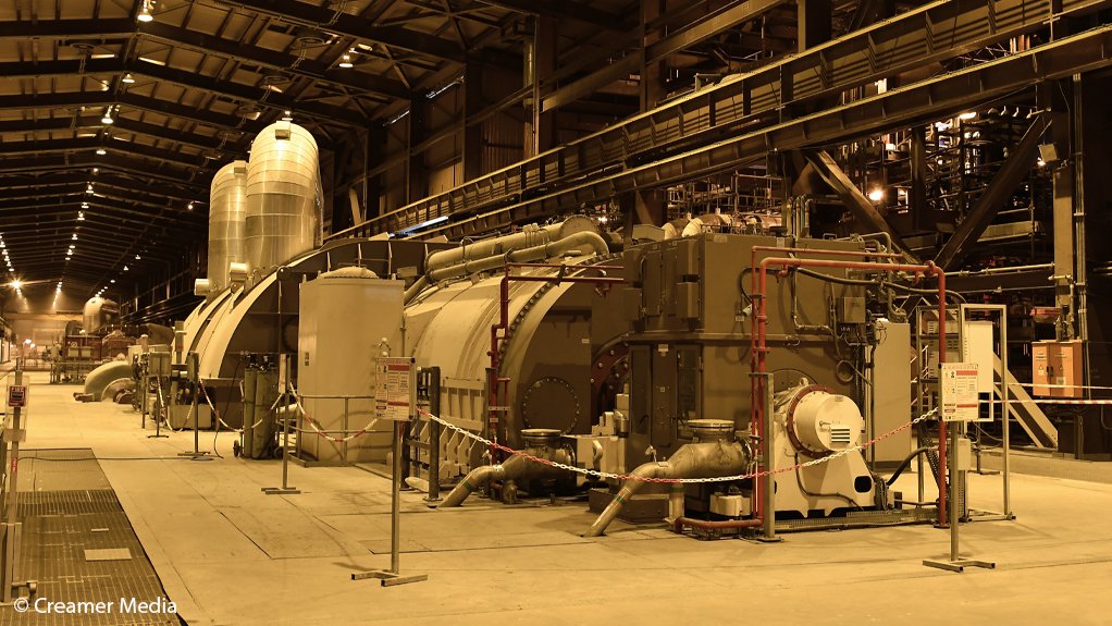 An image of a turbine and generator