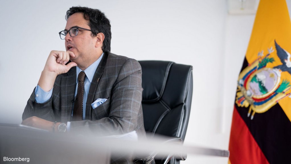 An image of Ecuador Energy and Mines Minister Xavier Vera