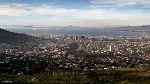 An image showing a view of Cape Town from Table Mountain  