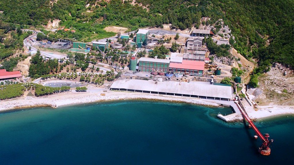 Aerial image of the Stratoni mine