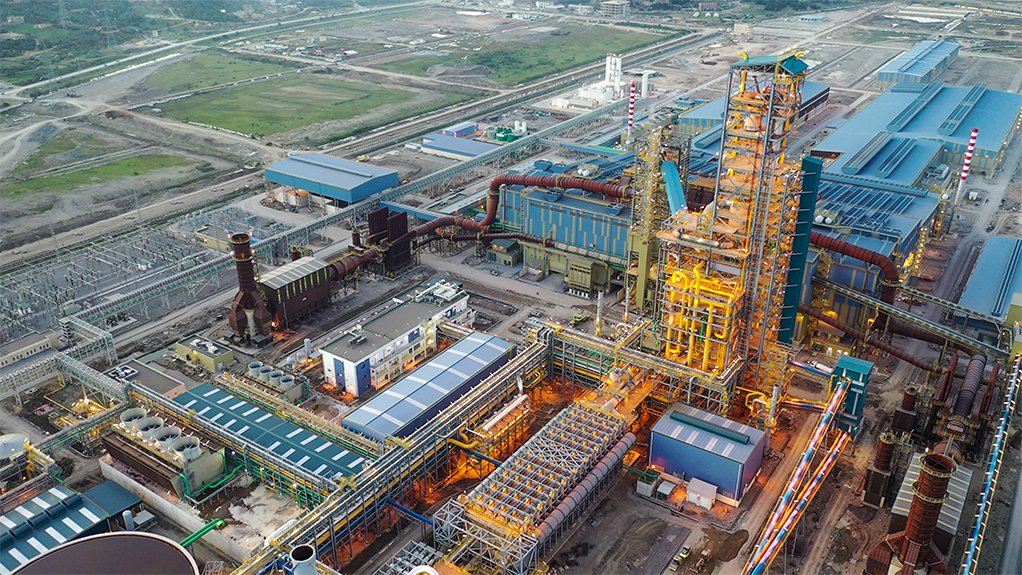 An image of an aerial view of the Midrex DRI plant  