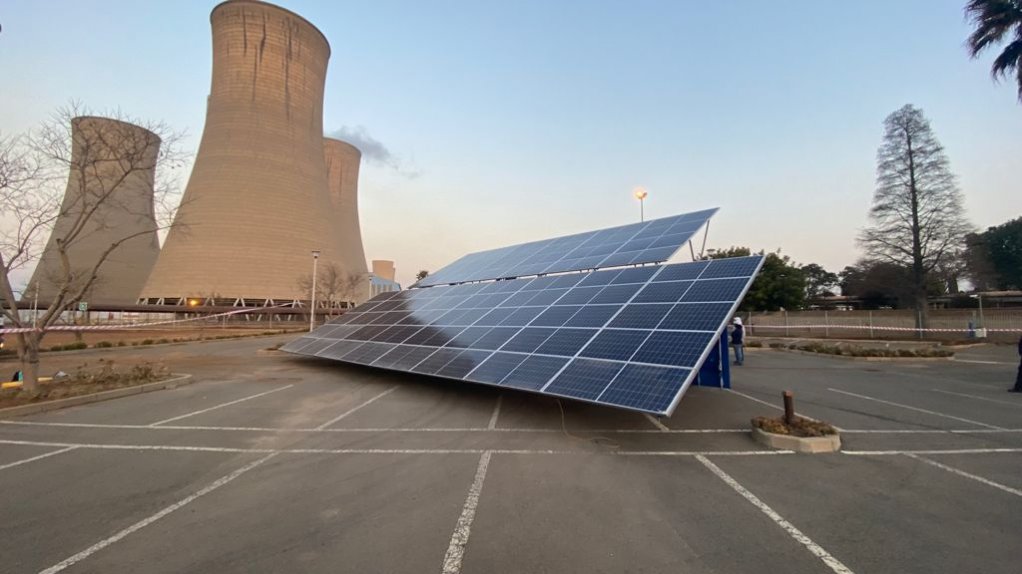 Solar panels at the Komati power station, where some initial JETP projects could be located