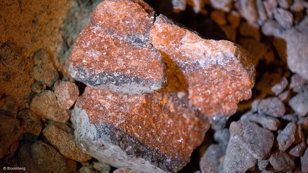 A photo of potash ore