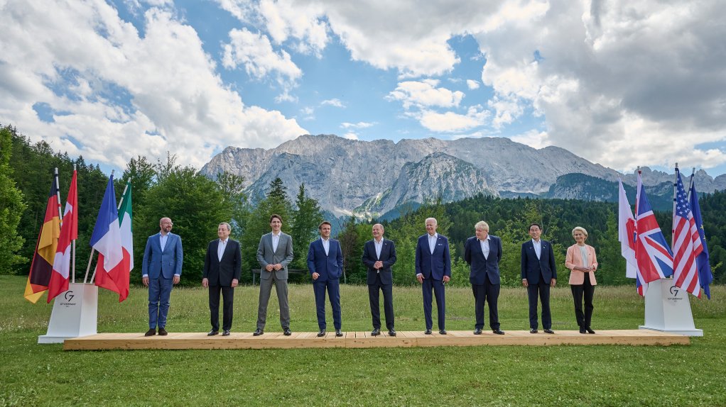 An image of the G7 leaders in Germany 