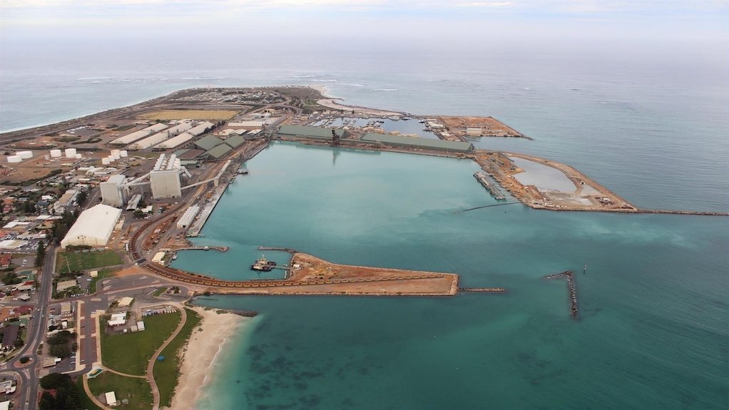 Aerial view of Geraldton port