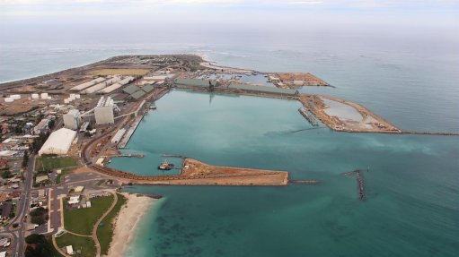 Aerial view of Geraldton port