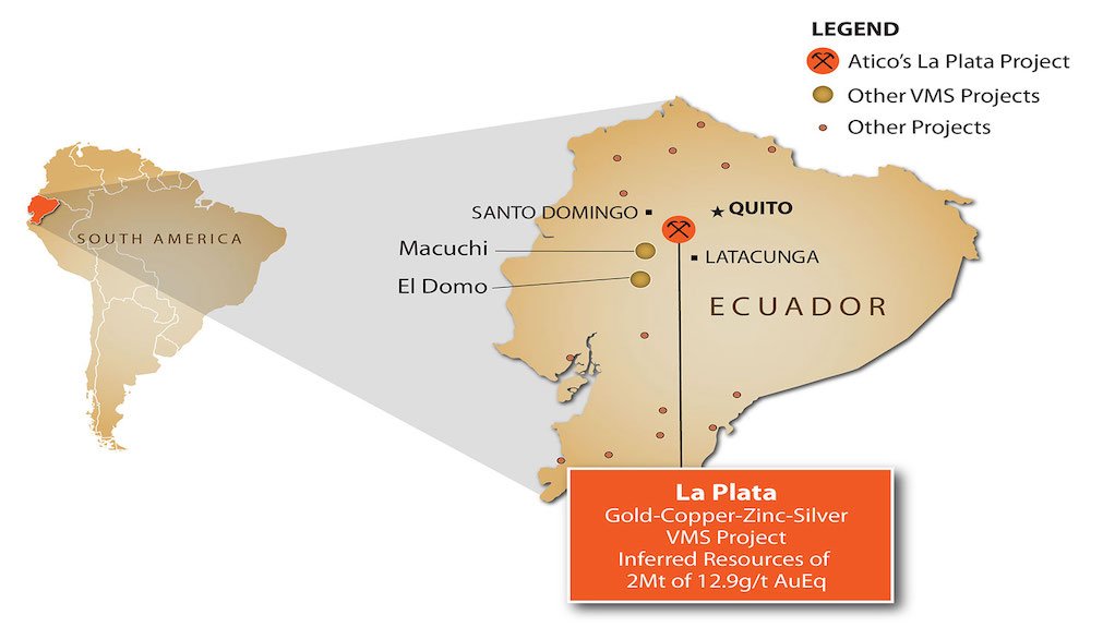 Location map of the La Plata project