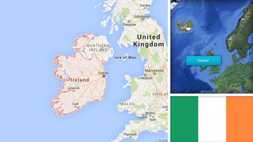 Image of Ireland flag/map