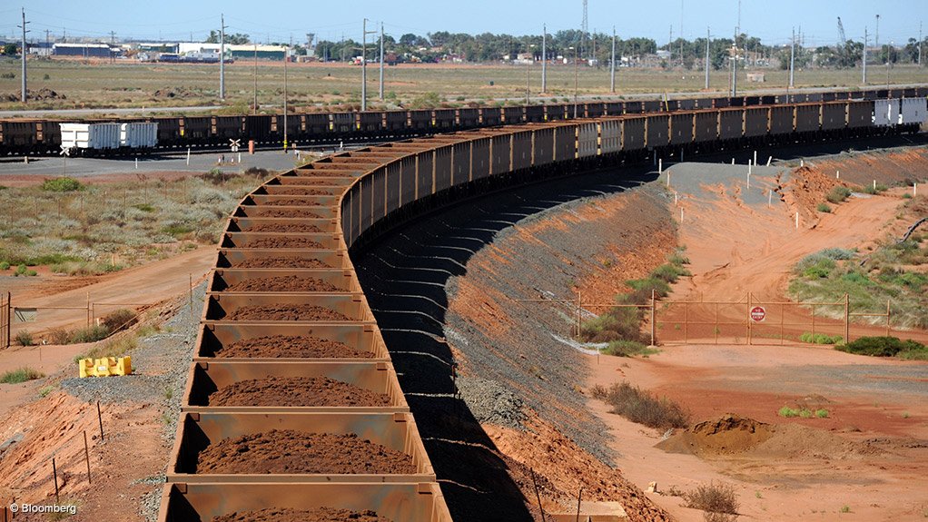 Fortescue iron-ore being transported