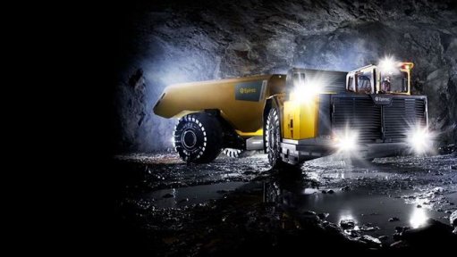 An image of a battery operated mine truck