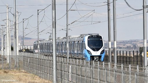 The one-hundredth X'trapolis Mega commuter train to be produced by Gibela for PRASA's Metrorail service