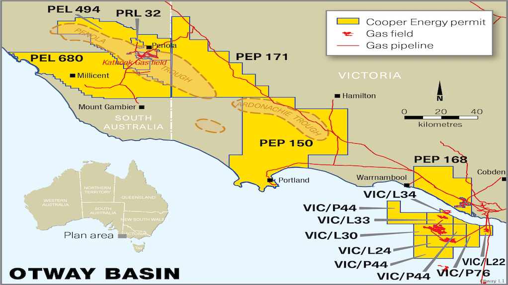 Map of Copper Energy gasfield permits