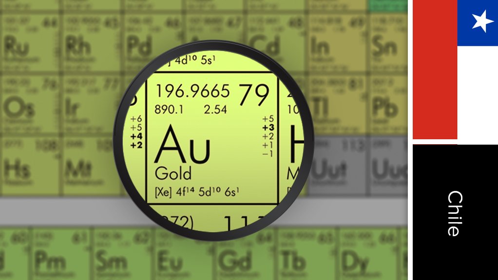 Image of Chile flag and periodic table symbol for gold