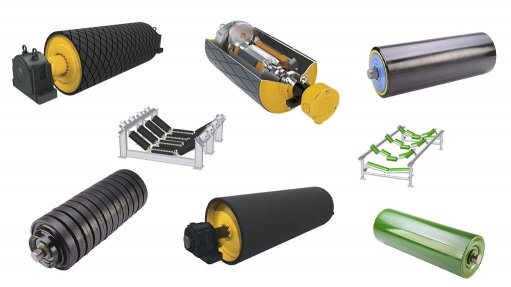 Image of Melco rollers, idlers, pulleys and motorised pulleys for heavy duty belt conveyors