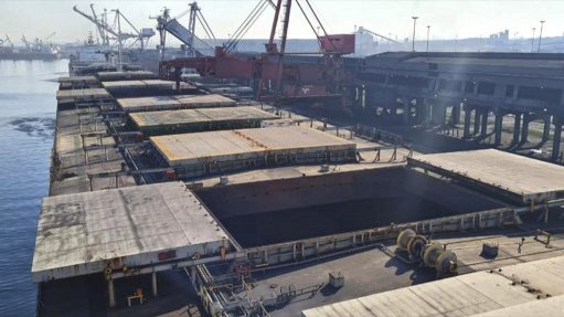 An image showing loading of the MV Seacon Africa  at Richards Bay Bulk Terminal 