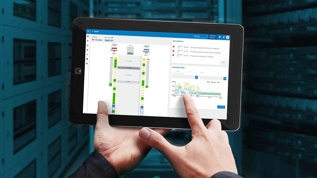 Image of tablet showing Eaton's Intelligent Power Manager 2.0 which has been updated