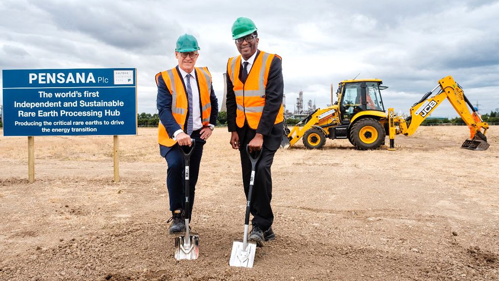 Pensana chairperson Paul Atherley and UK Secretary of State for business Kwasi Kwarteng