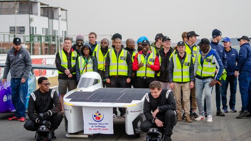 Tshwane University of Technology Solar Team and their winning solar vehicle
