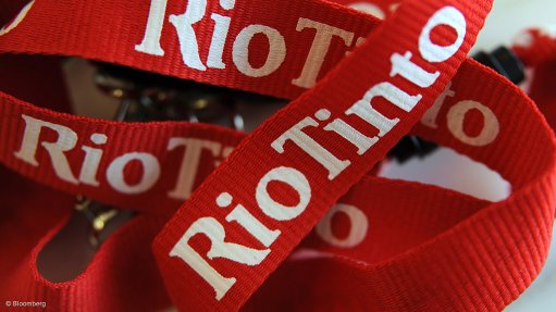 Image shows Rio Tinto branded lanyards 