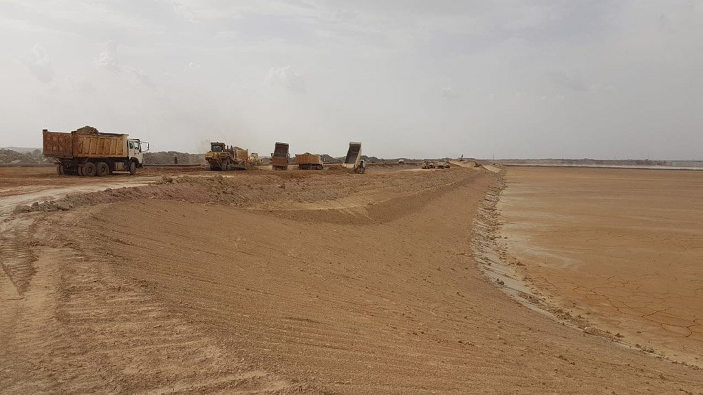 An image of a tailings dam development 