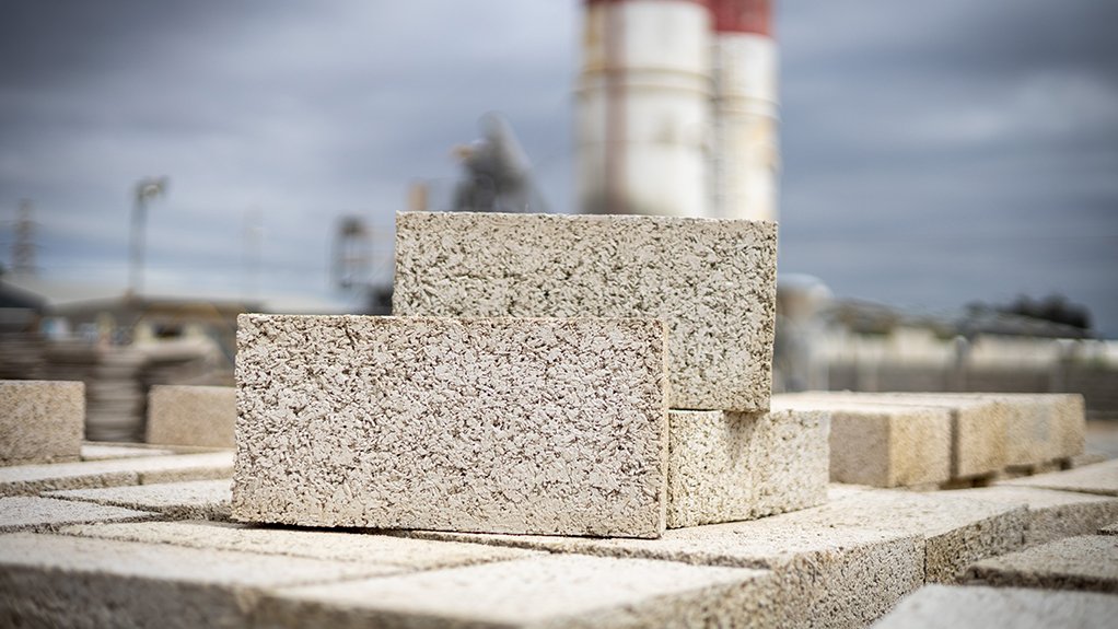 An image of a few bricks placed in the Afrimat mine 