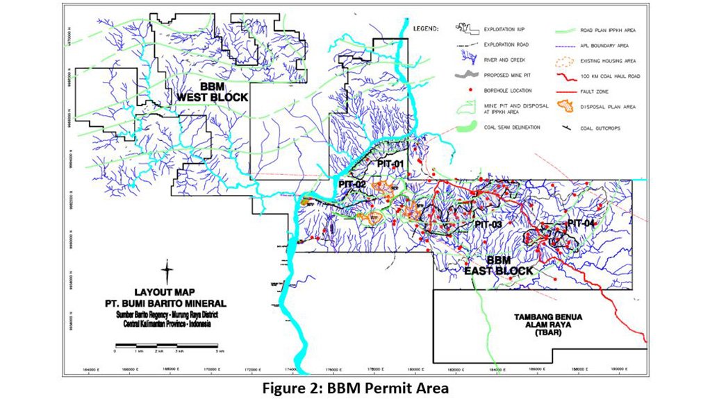 Location map of the Bumi Barrito project