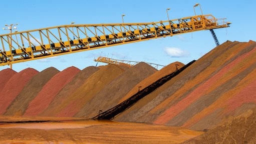 Image of an iron-ore stockpile