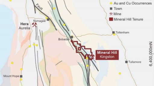Location map of the Mineral Hill mine