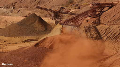 Image of iron-ore stockpiles
