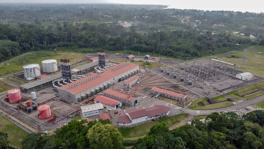 An image of the 216 MW Kribi power plant in Cameroon